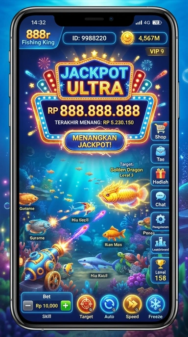 Tampilan antarmuka 888r yang ramah pengguna.